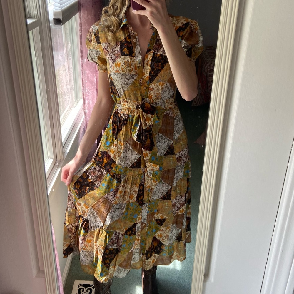 Taylor Tillman Patchwork Floral Chloe Dress